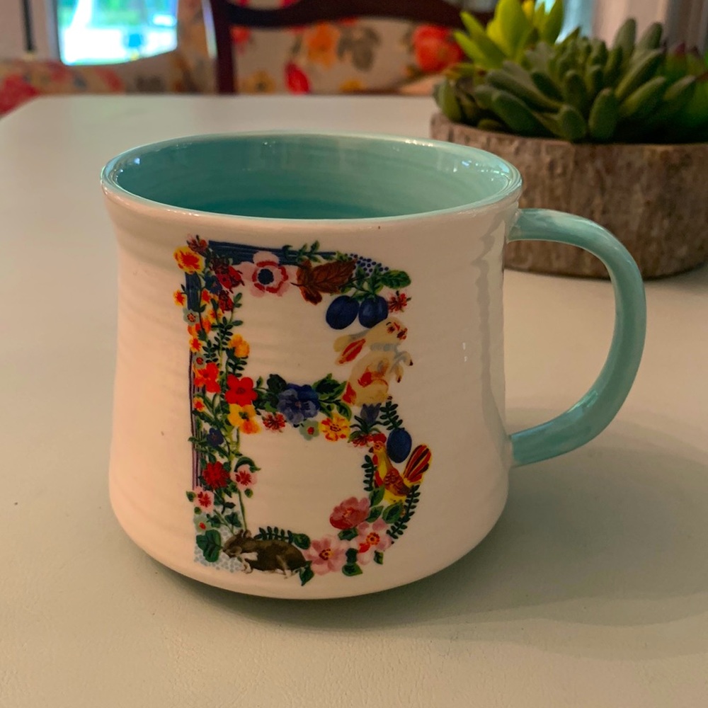 Anthropologie initial or letter mug, B. Nathalie L’eté for Anthropologie